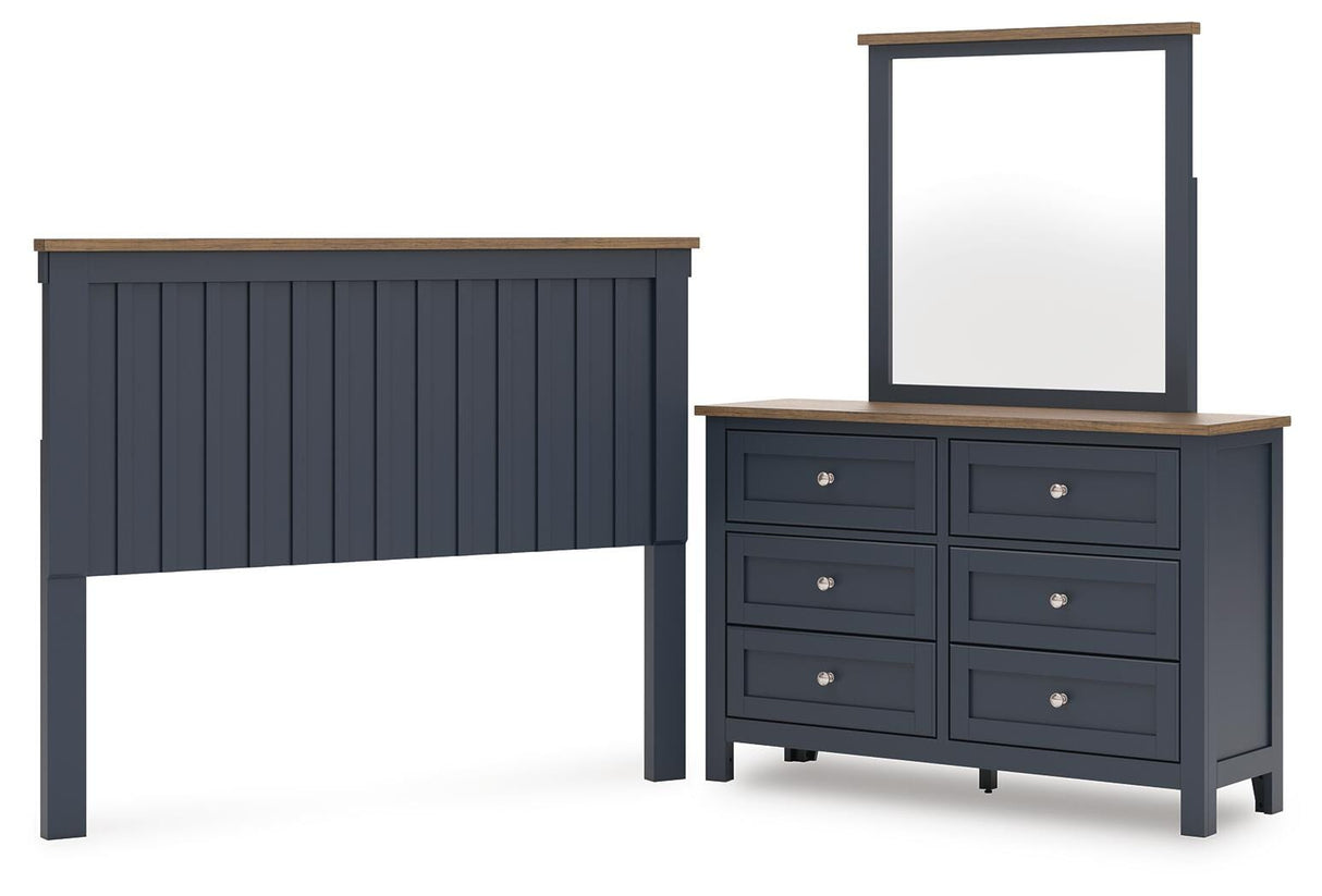 Landocken Queen Panel Headboard, Dresser and Mirror - B414B12