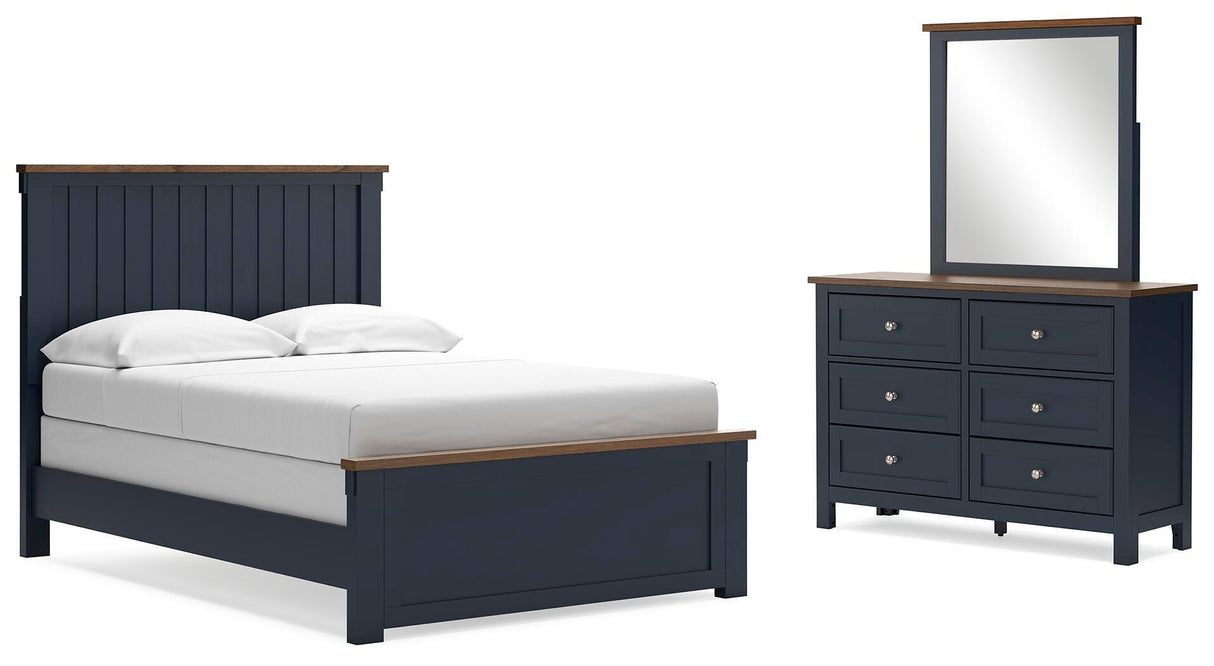 Landocken Full Panel Bed, Dresser and Mirror - B414B7