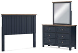 Landocken Full Panel Headboard, Dresser and Mirror - B414B14