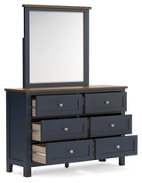Landocken Twin Panel Bed, Dresser and Mirror - B414B6