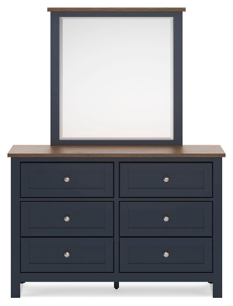 Landocken Queen Panel Bed, Dresser and Mirror - B414B11