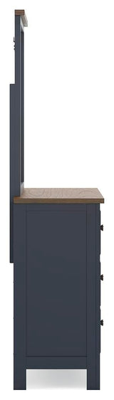Landocken Twin Panel Headboard, Dresser and Mirror - B414B13