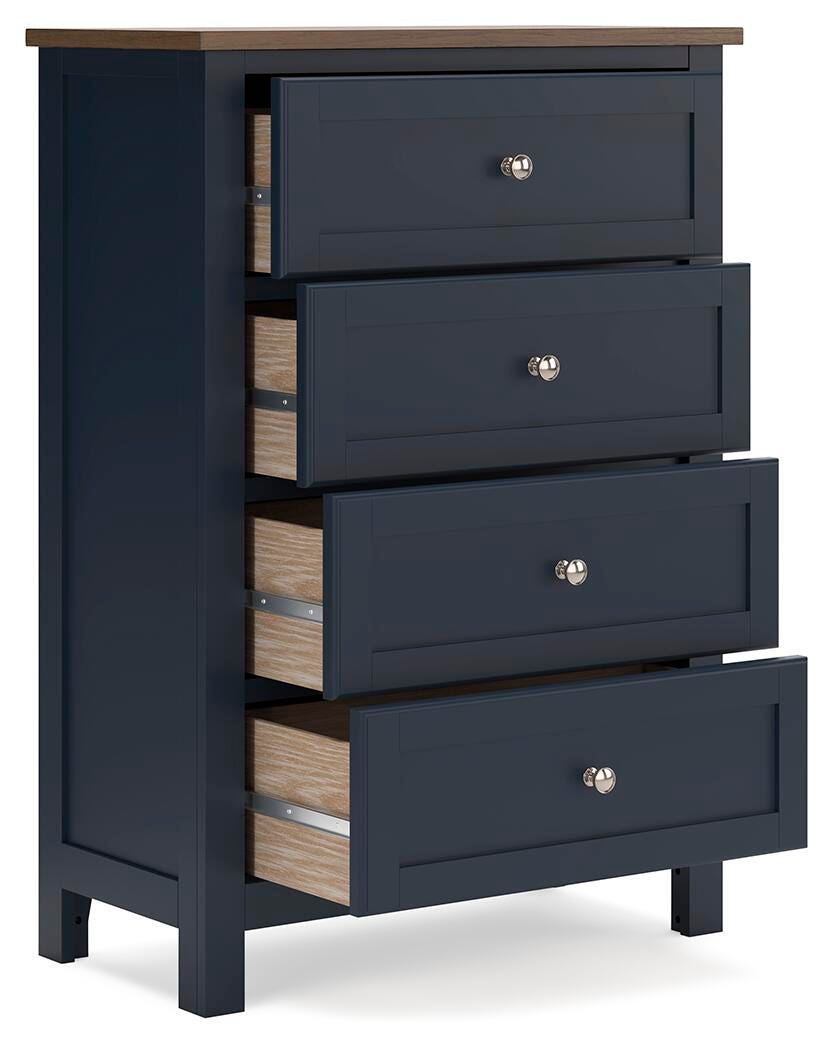 Landocken Twin Panel Bed, Chest and Nightstand - B414B19