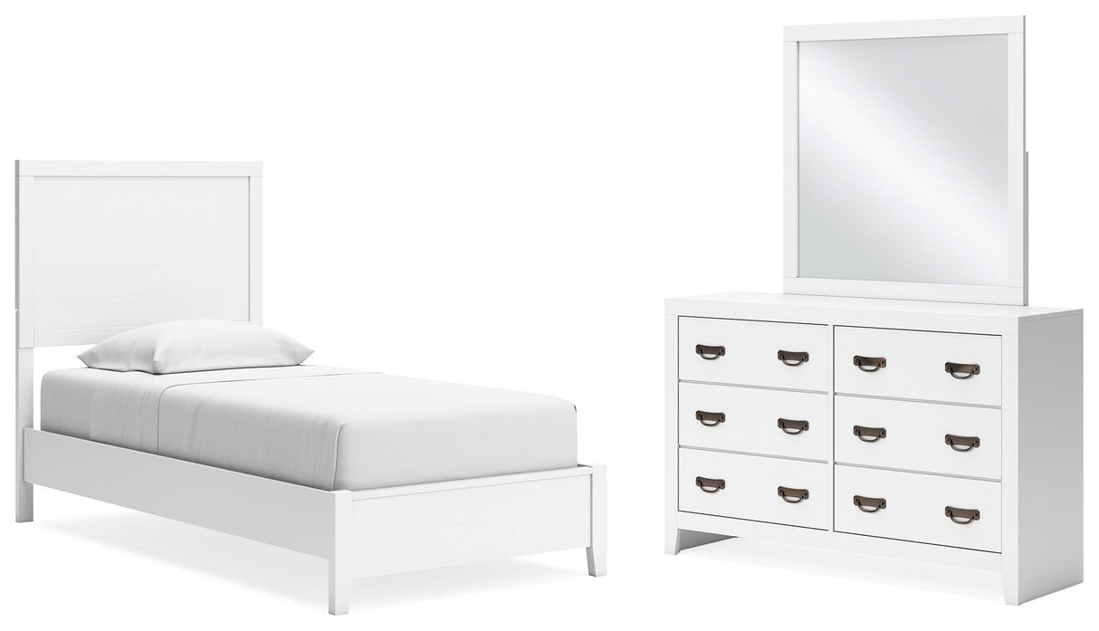 Binterglen Twin Panel Bed, Dresser and Mirror - B427B3