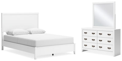 Binterglen Queen Panel Bed, Dresser and Mirror - B427B7