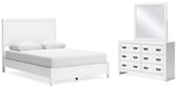 Binterglen Queen Panel Bed, Dresser and Mirror - B427B7