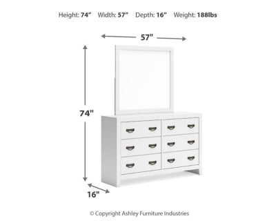 Binterglen California King Panel Bed, Dresser and Mirror - B427B13
