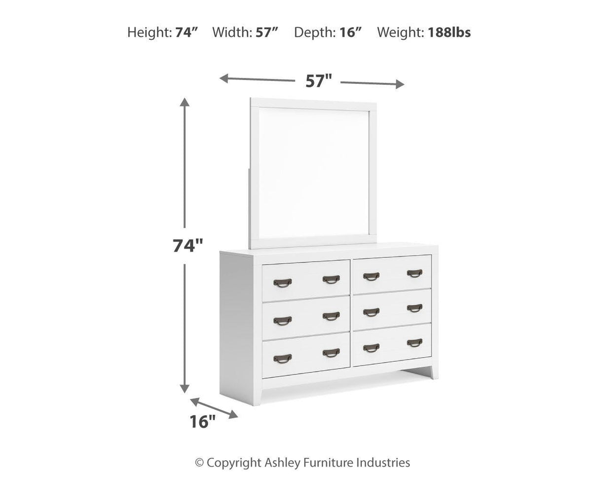 Binterglen Queen Panel Bed, Dresser, Mirror and Nightstand - B427B14