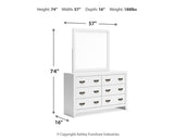 Binterglen King Panel Bed, Dresser and Mirror - B427B12