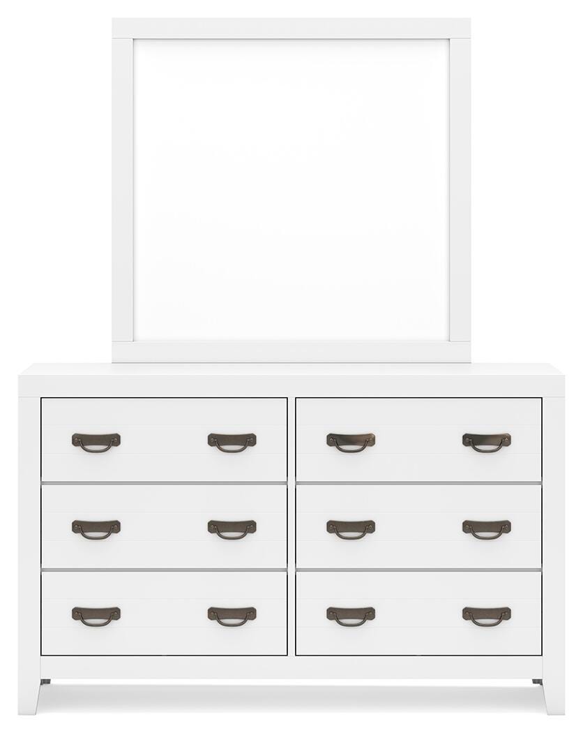 Binterglen Twin Panel Bed, Dresser, Mirror, Chest and 2 Nightstands - B427B19
