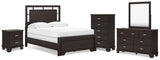 Covetown Full Panel Bed, Dresser, Mirror, Chest and Nightstand - B441B13