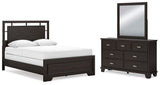 Covetown Queen Panel Bed, Dresser and Mirror - B441B7