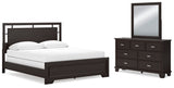 Covetown California King Panel Bed, Dresser and Mirror - B441B11