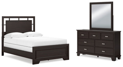 Covetown Full Panel Bed, Dresser and Mirror - B441B5