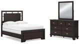 Covetown Full Panel Bed, Dresser and Mirror - B441B5