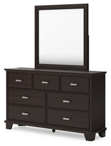 Covetown Twin Panel Bed, Dresser and Mirror - B441B3