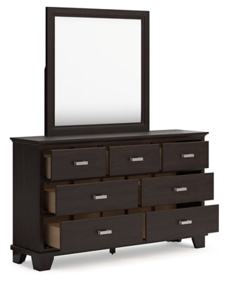 Covetown Twin Panel Bed, Dresser and Mirror - B441B3