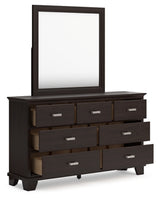 Covetown Twin Panel Bed, Dresser and Mirror - B441B3
