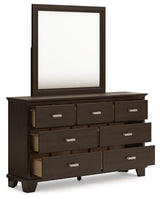 Covetown Queen Panel Bed, Dresser, Mirror, Chest and Nightstand - B441B14