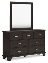 Covetown King Panel Bed, Dresser, Mirror and Nightstand - B441B15