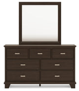 Covetown King Panel Bed, Dresser, Mirror and Nightstand - B441B15