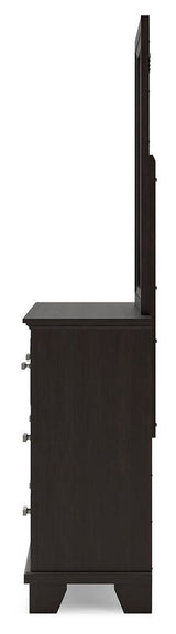 Covetown King Panel Bed, Dresser, Mirror and Nightstand - B441B15