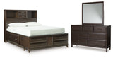 Vanmore Full Storage Bed, Dresser and Mirror - B479B5
