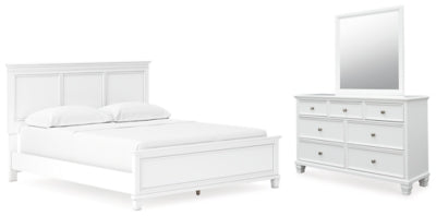 Fortman California King Panel Bed, Dresser and Mirror - B680B14