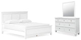 Fortman California King Panel Bed, Dresser and Mirror - B680B14