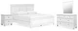 Fortman King Panel Bed, Dresser, Mirror and Nightstand - B680B17