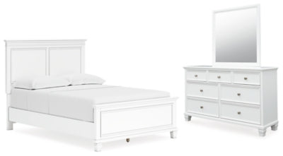 Fortman Full Panel Bed, Dresser and Mirror - B680B9