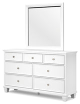 Fortman King Panel Bed, Dresser, Mirror and Nightstand - B680B17