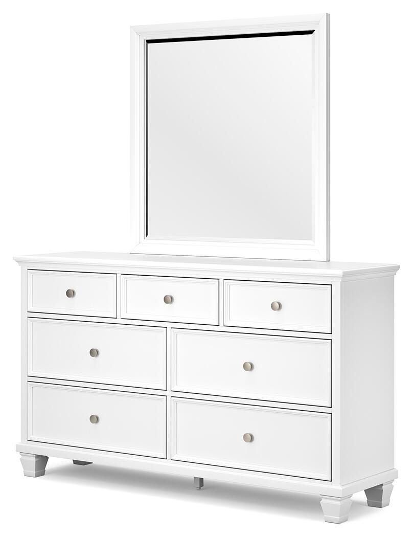 Fortman King Panel Bed, Dresser, Mirror and Nightstand - B680B17