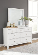 Fortman King Panel Bed, Dresser, Mirror and Nightstand - B680B17