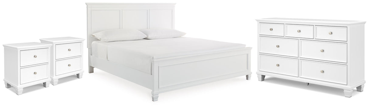 Fortman King Panel Bed, Dresser and 2 Nightstands - B680B15