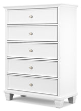 Fortman King Panel Bed, Dresser, Mirror, Chest and Nightstand - B680B18