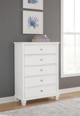 Fortman King Panel Bed, Dresser, Mirror, Chest and Nightstand - B680B18
