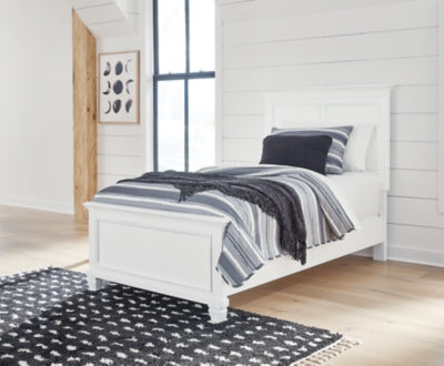 Fortman Twin Panel Bed, Dresser and Mirror - B680B7