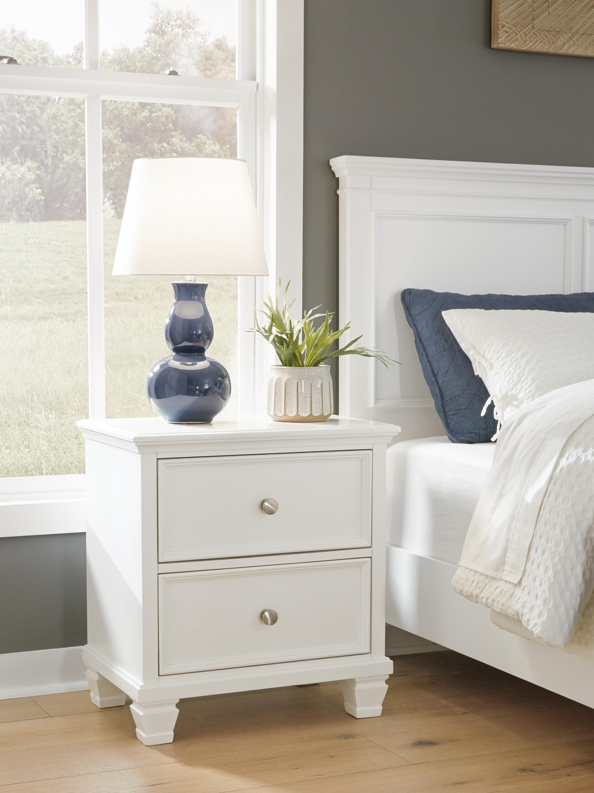 Fortman King Panel Bed, Dresser, Mirror and Nightstand - B680B17