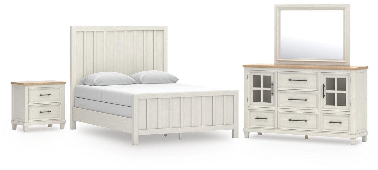 Shaybrock Queen Panel Bed, Dresser, Mirror and Nightstand - B683B9
