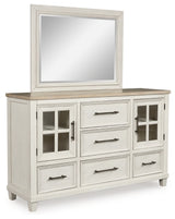Shaybrock Queen Panel Bed, Dresser and Mirror - B683B3
