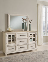 Shaybrock Queen Panel Bed, Dresser and Mirror - B683B3