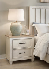 Shaybrock Queen Panel Bed, Dresser, Mirror and Nightstand - B683B9