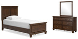 Danabrin Twin Panel Bed, Dresser and Mirror - B685B7
