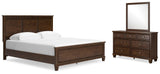 Danabrin California King Panel Bed, Dresser and Mirror - B685B13