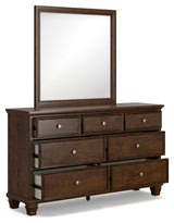 Danabrin King Panel Bed, Dresser, Mirror and Nightstand - B685B14