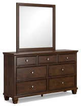 Danabrin California King Panel Bed, Dresser and Mirror - B685B13