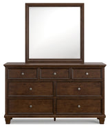 Danabrin King Panel Bed, Dresser, Mirror and Nightstand - B685B14