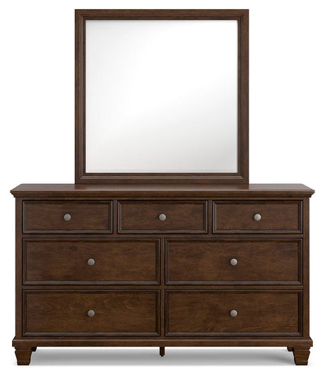 Danabrin King Panel Bed, Dresser, Mirror and Nightstand - B685B14