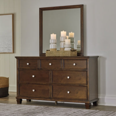 Danabrin Full Panel Bed, Dresser and Mirror - B685B9
